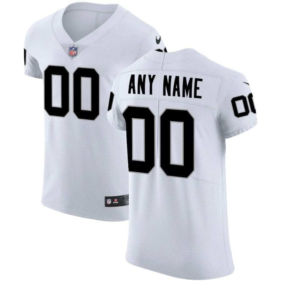 Men Las Vegas Raiders Nike White Vapor Untouchable Custom Elite NFL Jersey->customized nfl jersey->Custom Jersey